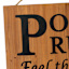 Wooden Porch Rules Outdoor Wall Decor, 48"
