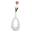 Laila Ali Open White Ceramic Vase, 19"
