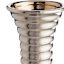 Silver Ribbed Ceramic Vase, 26"