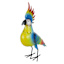 Metal Parrot Outdoor Garden Statue, 15.5"