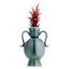 Tracey Boyd Green Porcelain Vase with Handles, 13"