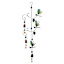 Metal Glass Hummingbird Wind Chime, 34.6"