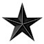 Rustic Black Metal Star Outdoor Wall Decor, 18"