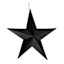 Rustic Black Metal Star Outdoor Wall Decor, 18"