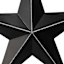 Rustic Black Metal Star Outdoor Wall Decor, 18"