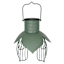 Honeybloom Green Metal Flower Outdoor Solar Lantern, 9"