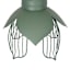 Honeybloom Green Metal Flower Outdoor Solar Lantern, 9"
