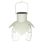 Honeybloom White Metal Flower Outdoor Solar Lantern, 9"