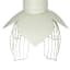 Honeybloom White Metal Flower Outdoor Solar Lantern, 9"