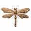 Honeybloom Dragonfly Metal Outdoor Wall Decor, 21x16