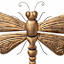 Honeybloom Dragonfly Metal Outdoor Wall Decor, 21x16