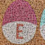 Bunny Brights Multicolor Easter Egg Coir Mat, 18x30