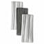 Set of 3 Grey Lakewood Reverse Terry Cotton Kitchen Towels