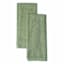 Set of 2 Green Wave Terry Cotton Kitchen Towels