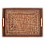 Brown Rectangle Rattan Tray, 17x12