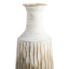 Grey Tribal Metal Vase, 27"