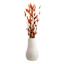 Honeybloom Sanded White Ceramic Vase, 11.5"