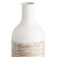 White & Cream Metal Vase, 24"