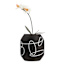 Crosby St. Black & White Abstract Glass Vase, 8"