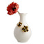 Providence Gold Flower Narrow Mouth Ceramic Vase, 10"