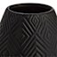 Found & Fable Eileen Black Ceramic Vase, 12"