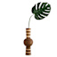 Brown Wooden Striped Round Vase, 16"