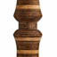 Brown Wooden Striped Vase, 13"