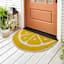 Lemon Wedge Shaped Coir Mat, 18x30