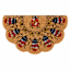 Red Beetles Scalloped Slice Coir Mat, 18x30