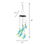 Solar Butterfly Wind Chime, 26"