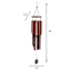 Wooden Top Bamboo Wind Chime, 41"
