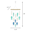 Glass Fish Wind Chime, 34"
