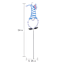 Sunny Club Blue Gnome Metal Stake, 24"