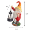 Gnome with Solar Lantern, 9.7"