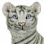 Found & Fable White Tiger Cub Outdoor Garden Statue, 10"