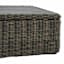 Highland Chunky Brown Wicker with Bronze Metal Top Storage Patio Coffee Table