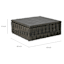 Highland Chunky Brown Wicker with Bronze Metal Top Storage Patio Coffee Table