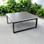 Soho Black Metal with Cement Top Patio Coffee Table