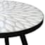 Found & Fable Mosaic Patio Side Table, White