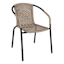 Wicker & Metal Stacking Patio Chair, Brown