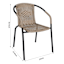 Wicker & Metal Stacking Patio Chair, Brown