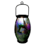 Glass Outdoor Solar Lantern with Hummingbird, 10"