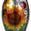 Glass Outdoor Solar Lantern with Ladybug, 10"