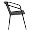 Wicker & Metal Stacking Patio Chair, Black