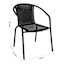 Wicker & Metal Stacking Patio Chair, Black