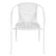 Wicker & Metal Stacking Patio Chair, White