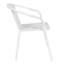 Wicker & Metal Stacking Patio Chair, White