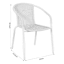 Wicker & Metal Stacking Patio Chair, White