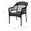 Providence Fairview Wicker Patio Armchair, Black