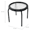 Providence Fairview Wicker Patio Side Table, Black